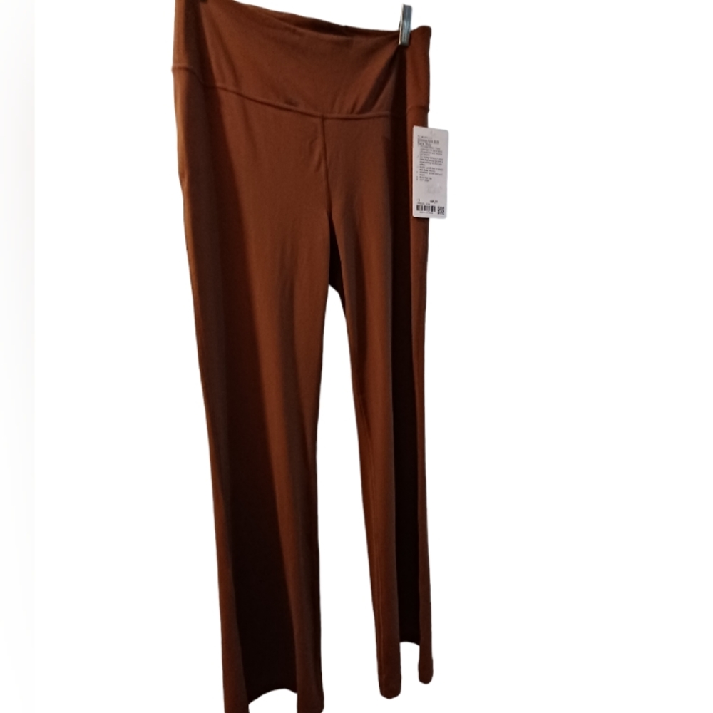Lululemon 12 Groove Pant SHR Flare Nulu leggings Pants Tan Brown Women's
